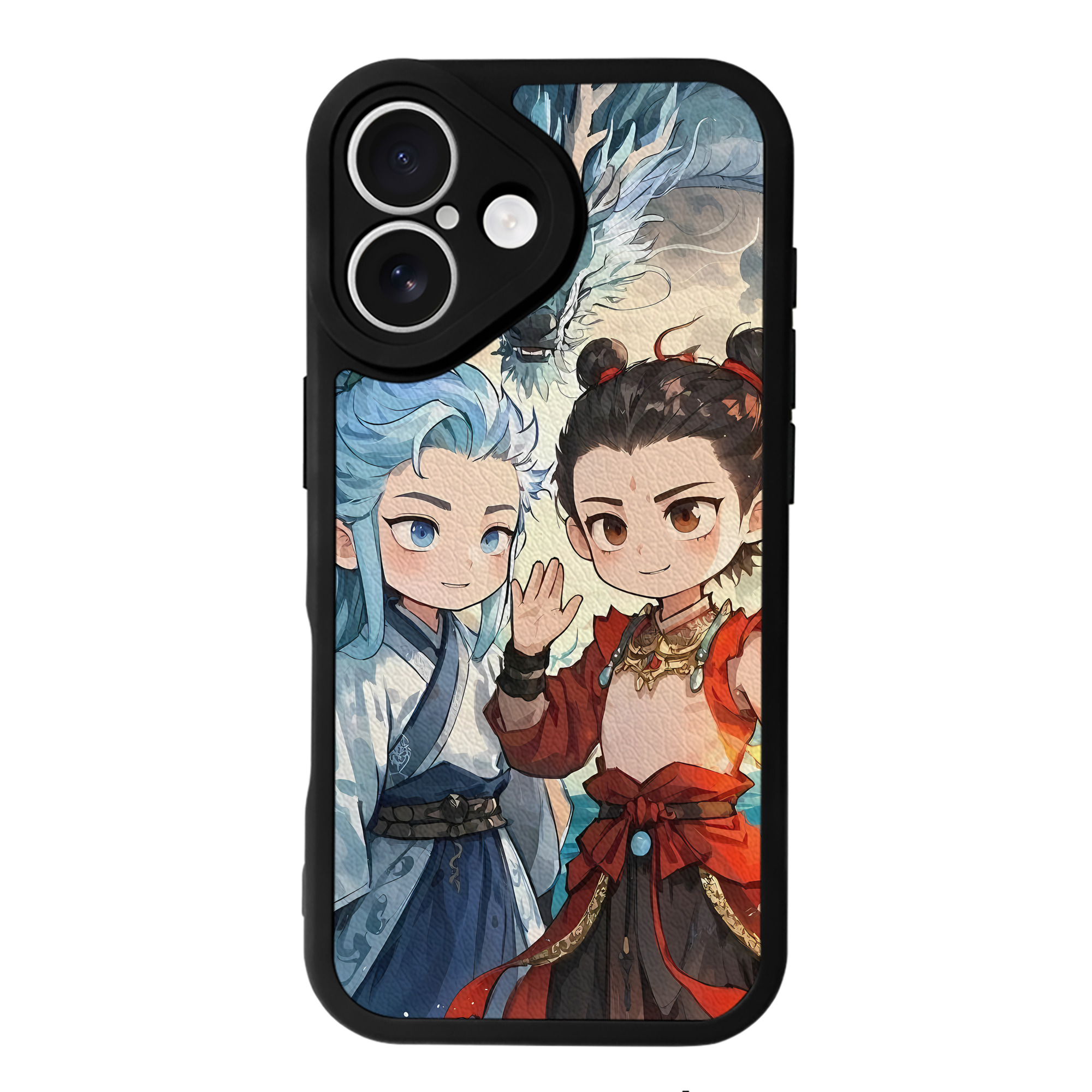 （画像用） Ne Zha 2 ナタ 魔童の大暴れ 【iPhone 16シリーズ対応】シリコンスマホケース（レザー調） 材質：シリコン